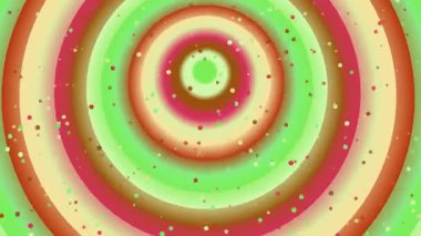 Renkli Noktalı Konsantrik Çemberler.