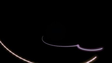 Karanlık Uzayda Parlayan Neon Işıkları.