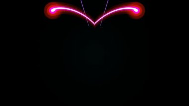 Neon Işığı Soyut Şekilleri Boyama.