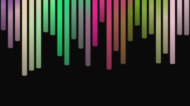 Siyah Arkaplana Karşı Düşen Renkli Çubuklar.