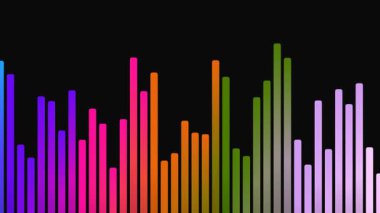 Siyah Arkaplan Canlandırmasında Renkli Çubuklar.