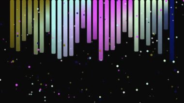 Yıldızlı Arkaplana Karşı Düşen Renkli Çubuklar.