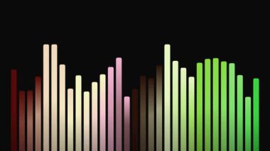 Siyah Arkaplan Canlandırmasında Renkli Çubuklar.