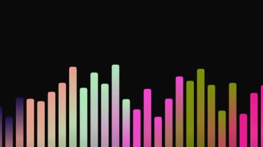 Siyah Arkaplan Canlandırmasında Renkli Çubuklar.