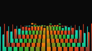 Siyah Arkaplanda Renkli Eşitleyici Çubukları.
