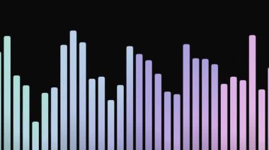 Siyah Arkaplan Canlandırması Üzerine Çok Renkli Çubuklar.