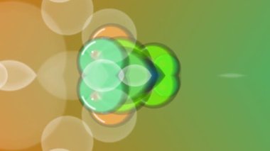 Sayılar Arkaplanlı Canlandırılmış Yeşil Çemberler.