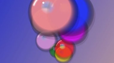 Gradyan Arkaplanda Renkli Baloncuklar Yüzüyor.