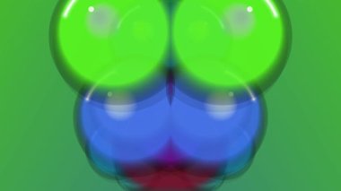 Renkli Baloncuklar Bir Yüz Şekli Oluyor.