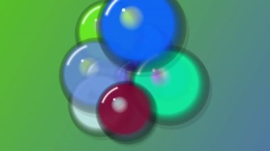 Gradyan Arkaplanda Renkli Kabarcıklar.