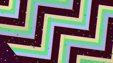 Noktalı Renkli Zigzag Deseni.