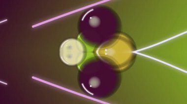 Yeşil Masa 'da Bilardo Topları Çarpışması.