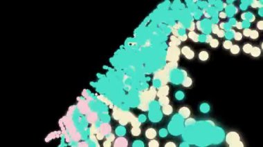 Uzayda Yürüyen Soyut Renkli Parçacıklar.