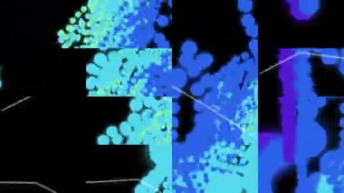 Soyut Mavi Dijital Sanat Hareketi Grafikleri.