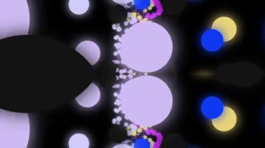 Çemberler ve Şekillerle Soyut Dijital Sanat.