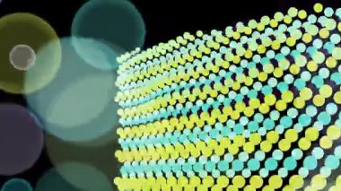 Renkli küreler 3 boyutlu bir yapı oluşturuyorlar.