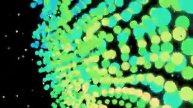 Karanlık Uzayda Hareket Eden Renkli Parçacıklar.