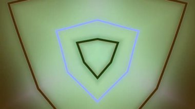 Neon Efektleriyle Geometrik Şekiller Canlandırması.