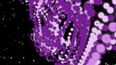 Mor Çemberler Siyah Arkaplanda Spiral Desen Oluşturuyor.