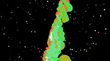 Uzayda canlı Yeşil Sıvı Sıçraması.