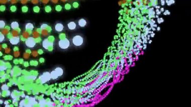 Dairesel Harekette Canlı Neon Işıkları.