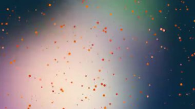 Soyut Boşlukta Renkli Parçacıklar Hareketi.