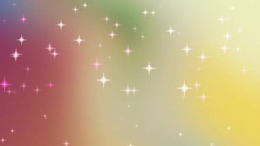 Parlayan Yıldızlı Gökkuşağı Gradyan Arkaplanı.
