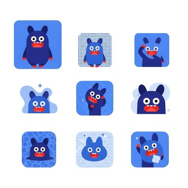 Şirin bebek hayvanlar. Bebek için hazır. vektör illüstrasyonu.