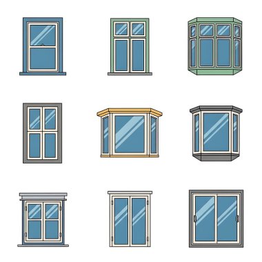 Farklı pencereler dizi.