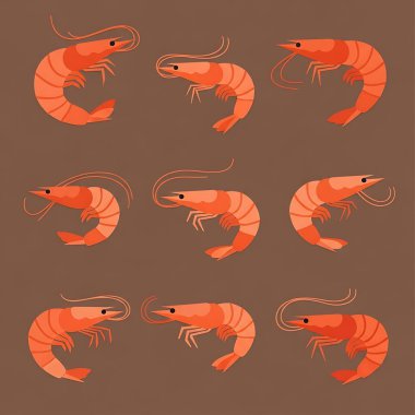 Beyaz arka planda bir takım deniz ıstakozu.