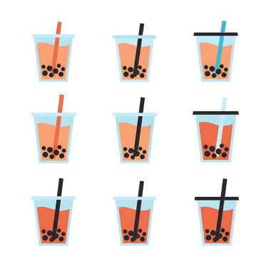 kahve fincanları ve fincanlar vektör kümesi.