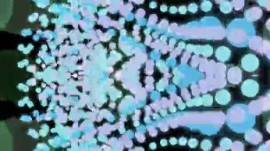 Soyut Mavi ve Yeşil Dijital Parçacıklar Taşıma.