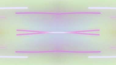 Açık Yeşil Arkaplanda Soyut Pembe Çizgiler.