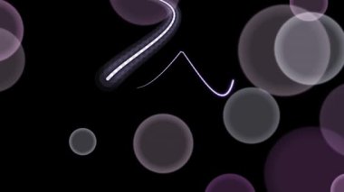 Soyut Mor Çemberler ve Çizgiler Hareketi.