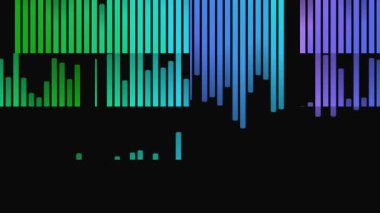 Siyah Arkaplanda Renkli Çubuklar ve Çizgiler.