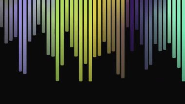 Siyah Arkaplan Canlandırmasında Renkli Çubuklar.