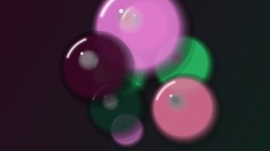 Karanlık Uzayda Yüzen Renkli Baloncuklar.