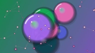 Gradyan Arkaplanda Renkli Baloncuklar Yüzüyor.