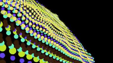 Gece Neon Işıklı Renkli Kubbe.