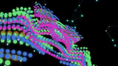 Renkli Noktalar Dalga Şablonu Canlandırması.