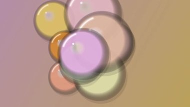 Gradyan Arkaplanda Renkli Sabun Kabarcıkları.