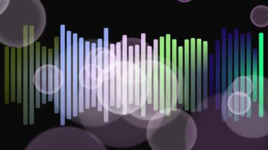 Renkli Ses Dalgası Dengeleyici Canlandırıcı Arkaplanı.