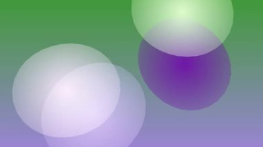 Gradyan Arkaplanı Yansımalı Renkli Küreler.