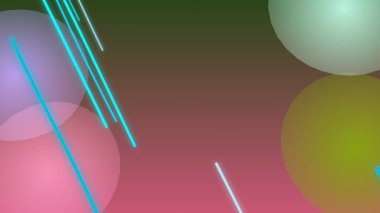 Renkli küreler ve Çizgiler Canlandırma Döngüsü.