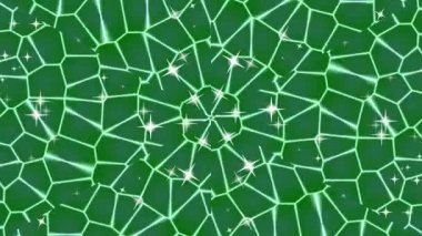 Beyaz Çizgiler ve Yıldızlarla Çatlamış Yeşil Yüzey.