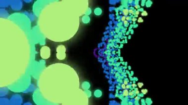 Yeşil ve Mavi Parçacıklı DNA Helix Yapısı.