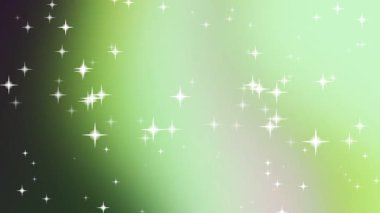 Işıldayan Yeşil Yıldızlı Gradyan Arkaplanı.