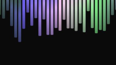 Siyah Arkaplan Canlandırması Üzerine Çok Renkli Çubuklar.