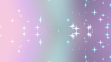 Parlayan Yıldızlar Canlandırması ile Pastel Arkaplanı.
