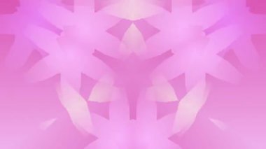 Kaleydoskop Efektli Pembe Çiçek Deseni.